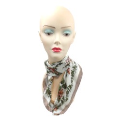 Φουλάρι σατέν τετράγωνο εμπριμέ 0,70 x 0.70