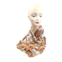 Φουλάρι σατέν με σχέδιο λαχούρ 1,90 x 0.90