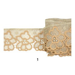 Δαντέλα με χρυσοκλωστή σε 2 χρώματα 9 cm