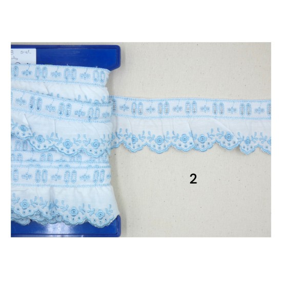 δαντέλα τρουτρου 4cm σε 4 χρώματα  (105813)