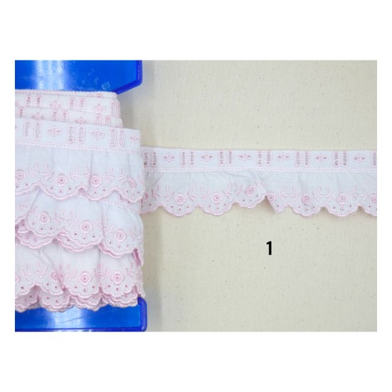 δαντέλα τρουτρου 4cm σε 4 χρώματα  ()