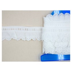 Λευκή δαντέλα τρου τρου 4cm