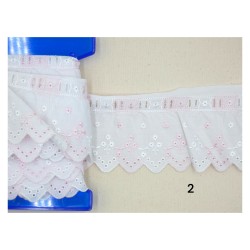 Ασπροκέντι βολαν με τρουτρου 9cm σε 3 χρώματα