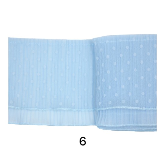 Διπλό βολάν πλίσε οργαντίνα σε 13 χρώματα (103391)