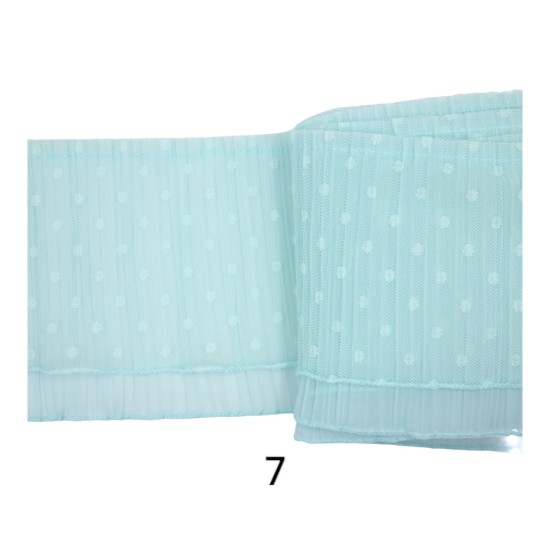 Διπλό βολάν πλίσε οργαντίνα σε 13 χρώματα (103392)