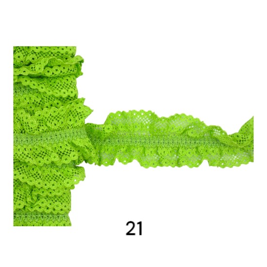 Δαντέλα ελαστική  4cm σε 11 χρώματα (108926)