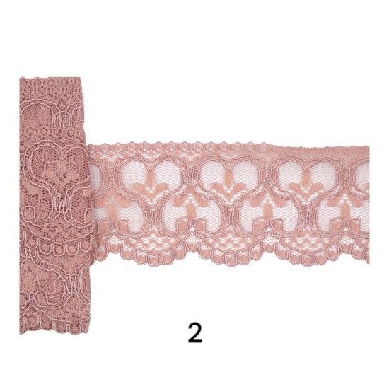 Δαντέλα κορδονέ  (5 χρώματα) 7cm (106771)