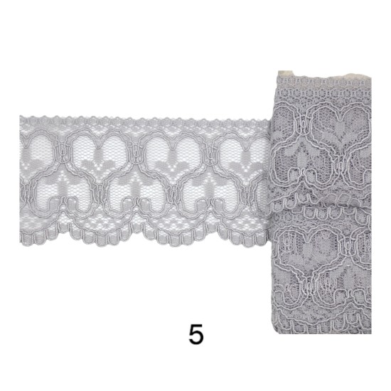 Δαντέλα κορδονέ  (5 χρώματα) 7cm (106774)