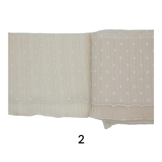 Διπλό βολάν πλίσε οργαντίνα σε 13 χρώματα (103387)