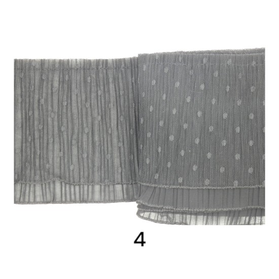 Διπλό βολάν πλίσε οργαντίνα σε 13 χρώματα (103389)