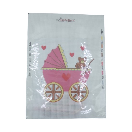 Καδράκι γέννησης μωρού σχέδιο καροτσάκι  ()