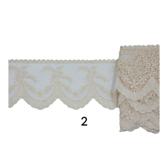 Γαλλική δαντέλα σαντιγί 7,5 cm   (98767)