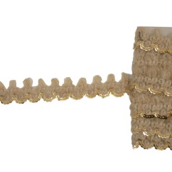 τρέσα μάλλινη με παγιέτα 2cm