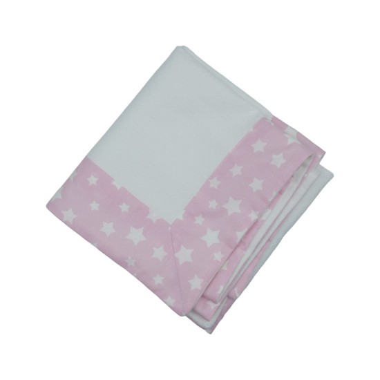  Χειροποίητη Πάνα πικέ σχέδιο ροζ stars ()