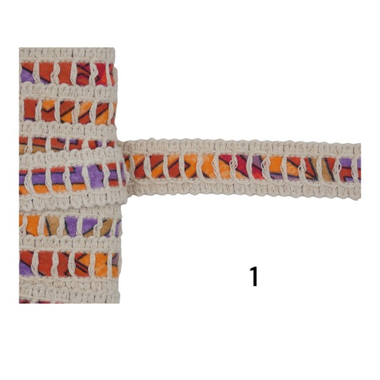 Τρέσα βαμβακερή πολύχρωμη 2cm (98822) Τρέσα βαμβακερή πολύχρωμη 2cm (98822)