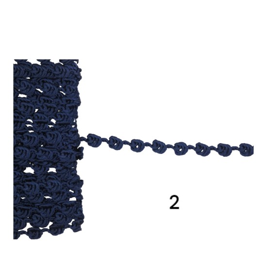 Τρέσα λεπτή με σχέδιο λουλούδι 1cm σε 3 χρώματα (103064)