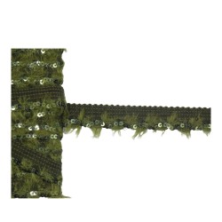 Τρέσα φυτίλι με σενίλ και παγιέτα 2.5cm