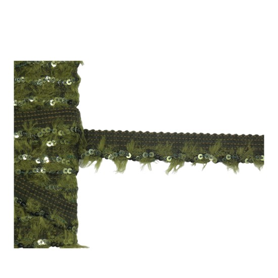 Τρέσα φυτίλι με σενίλ και παγιέτα 2.5cm ()