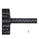 Τρέσα βαμβακερή ασπρόμαυρη 2cm   (98970)
