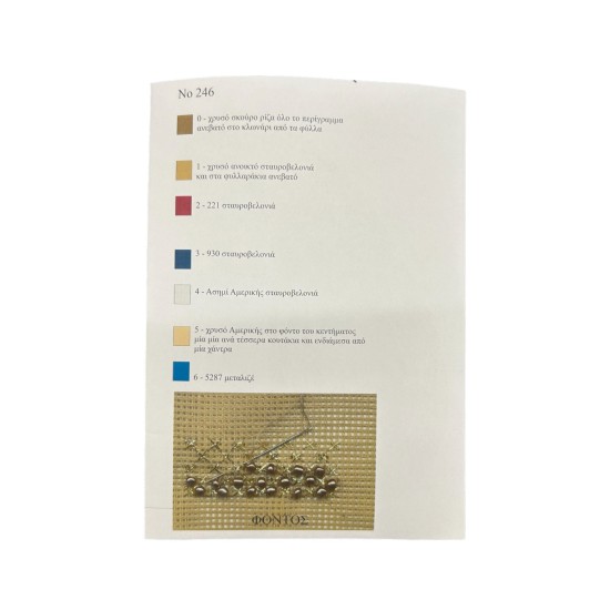 ΣΤΑΜΠΩΤΟ ΚΑΡΕ 1.14 x 1.14 Μ  NΟ 246 ΑΝΘΕΜΙΟ (109591)