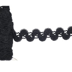 τρέσα μάλλινη  ανθρακί  3.5cm