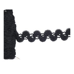 τρέσα μάλλινη  ανθρακί  3.5cm