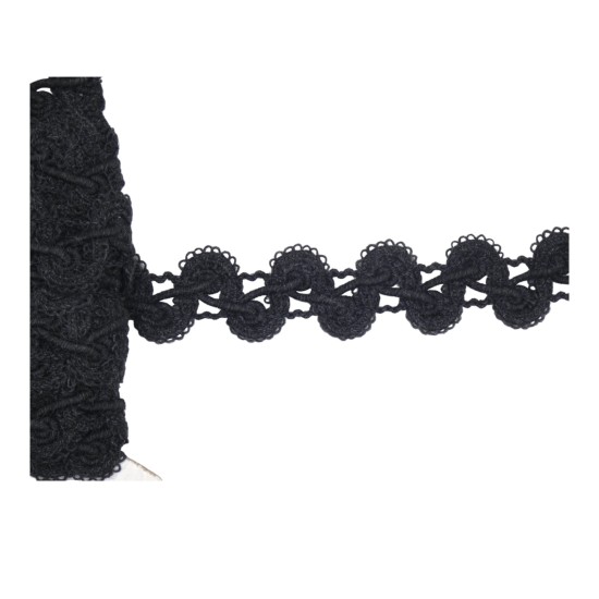 τρέσα μάλλινη  ανθρακί  3.5cm ()