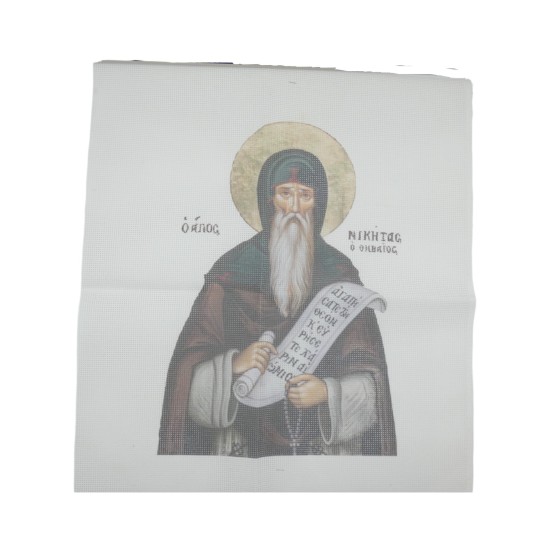 Σταμπωτός πίνακας Άγιος Νικήτας ο Θηβαίος Ανθέμιο ()