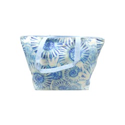 Τσάντα θαλάσσης με σχέδιο κοχύλια 45 x 39 cm