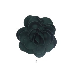 Μπουτονιέρα υφασμάτινη σε 2 χρώματα σε σχήμα λουλουδιού 3D 12cm