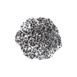 Μπουτονιέρα λεοπαρ σχήμα λουλουδιού 3D με καρφίτσα 12cm