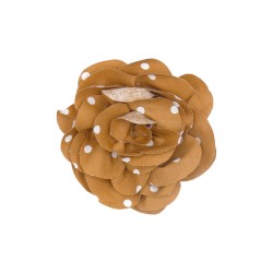 Μπουτονιέρα πουά σχήμα λουλουδιού 3D με καρφίτσα 12cm