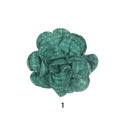 Μπουτονιέρα υφασμάτινη σε σχήμα λουλουδιού 3D με παραμάνα και κλιπς σε 3 χρώματα 14cm