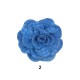 Μπουτονιέρα υφασμάτινη σε σχήμα λουλουδιού 3D με παραμάνα και κλιπς σε 3 χρώματα 14cm  (112445)