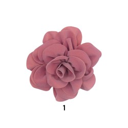 Μπουτονιέρα βελουτέ σε 2 χρώματα σε σχήμα λουλουδιού 3D 15cm