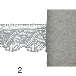 Δαντέλα κυπούρ λευκή και ιβουάρ 7.5cm