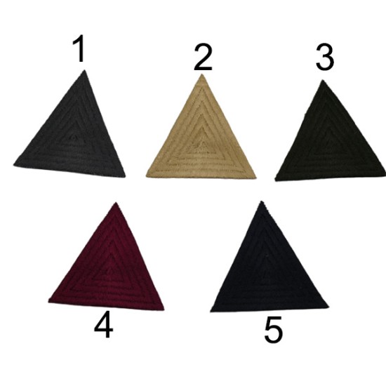 Θερμοκολλητικά μοτιφ τρίγωνα 2 x 2 cm σε 5 χρώματα ()