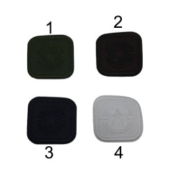 Θερμοκολλητικό μοτίφ τετράγωνο αστέρι 3 x 3 cm σε 4 χρώματα