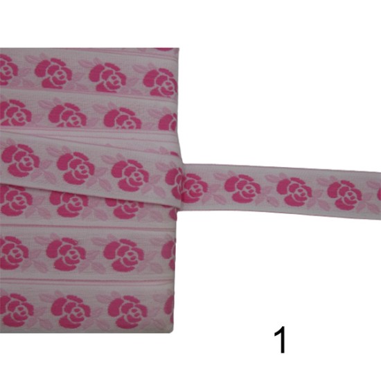 Κεντημένη τρέσα με λουλούδια σε 3 χρώματα 2cm ()