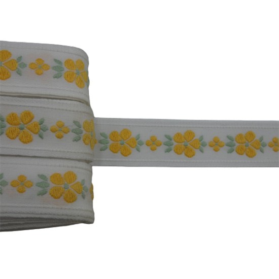 Κεντημένη κορδέλα με Floral σχέδιο ()