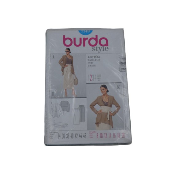 Ταγιέρ και φούστα Burda πατρον 7349 ()