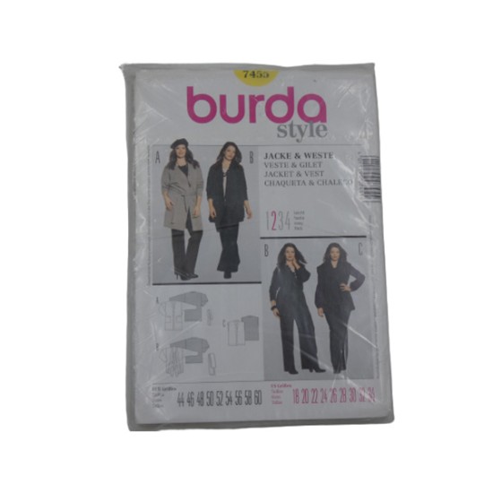 Ζακέτα-γιλέκο Burda πατρον 7455 ()