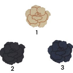 Θερμοκολλητικό λουλούδι τύπου δερμάτινη σε 3 χρώματα Θερμοκολλητικό λουλούδι τύπου δερμάτινη σε 3 χρώματα