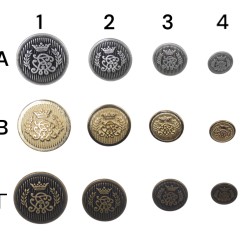 Μεταλλικό κουμπί με οικόσημο σε 3 χρώματα 