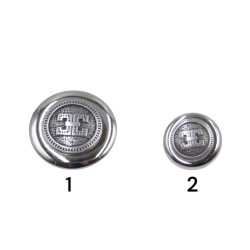 Μεταλλικό κουμπί με οικόσημο σε ασημί