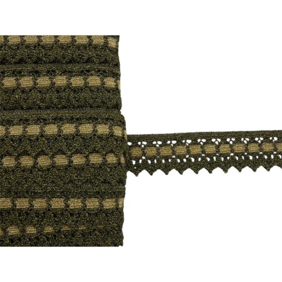 Δαντέλα χρυσή με σκούρο χρυσό 2.5cm ()