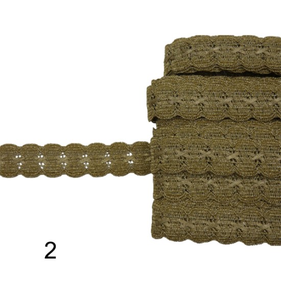 Δαντέλα ατραντέ 2cm σε 3 χρώματα (104345)