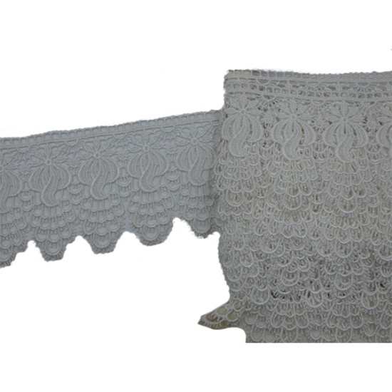 Λευκή κυπούρ δαντέλα 5cm ()