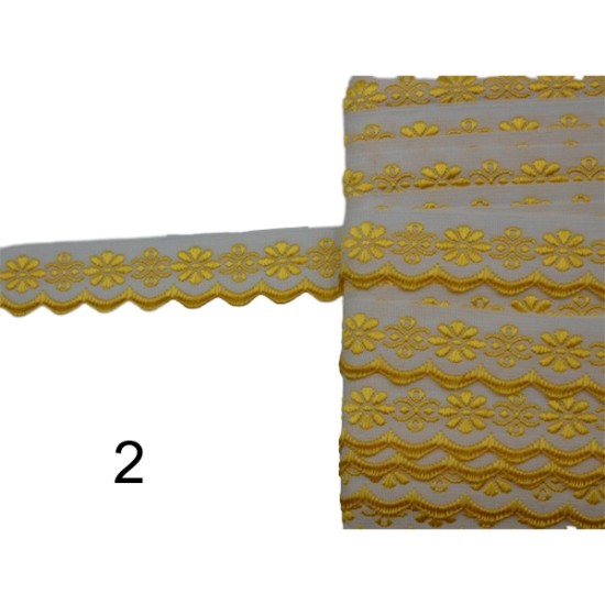 Δαντέλα με κέντημα 2cm (103689)