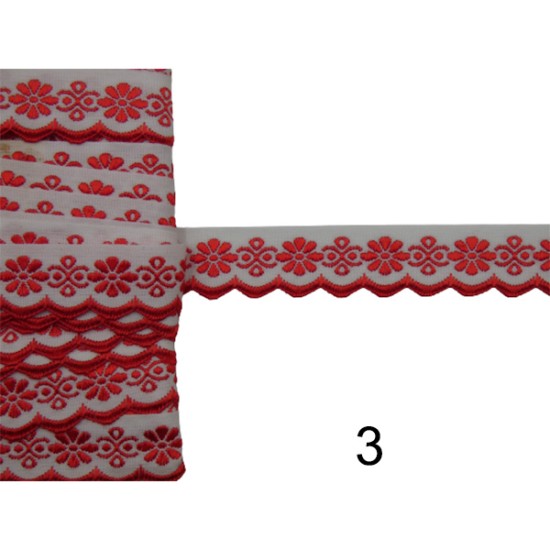 Δαντέλα με κέντημα 2cm (103690)